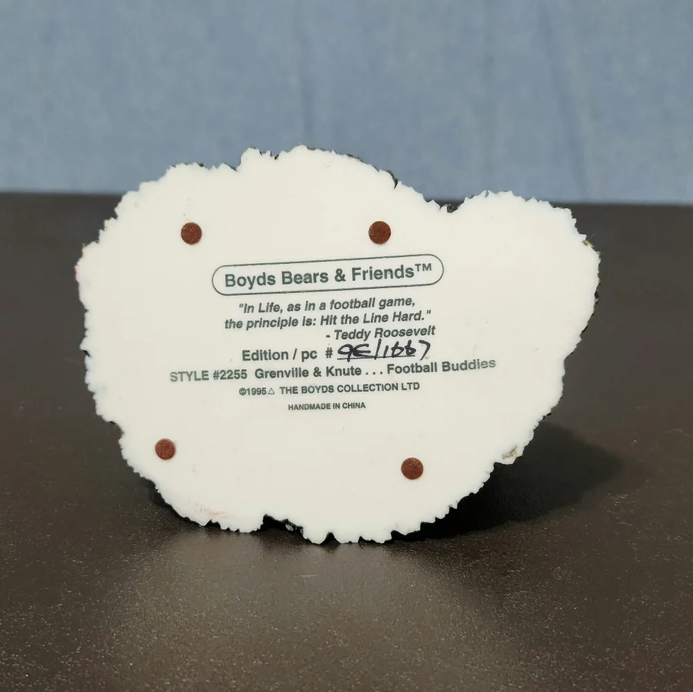 Boyds Bears & Friends style# 2255 Grenville & Knute football buddies - Picture 2 of 2